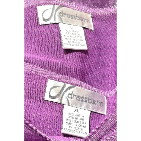 Dressbarn Open-Front Floral Purple Cardigan W/ Tank Size L/XL - Picture 3 of 4